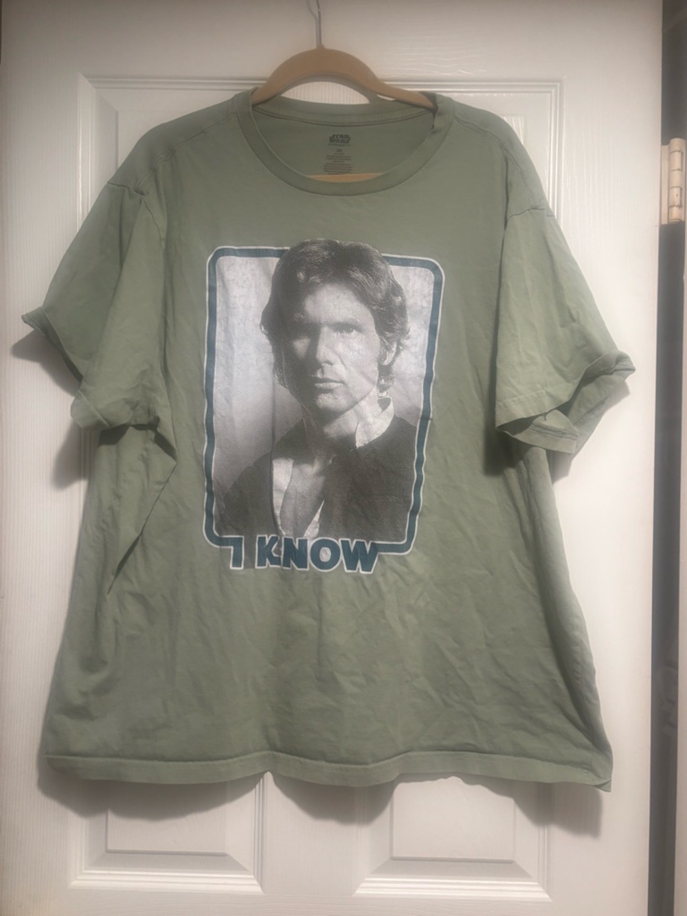 Disney Han Solo 'I Know' Graphic Tee - Sage Green 2XL